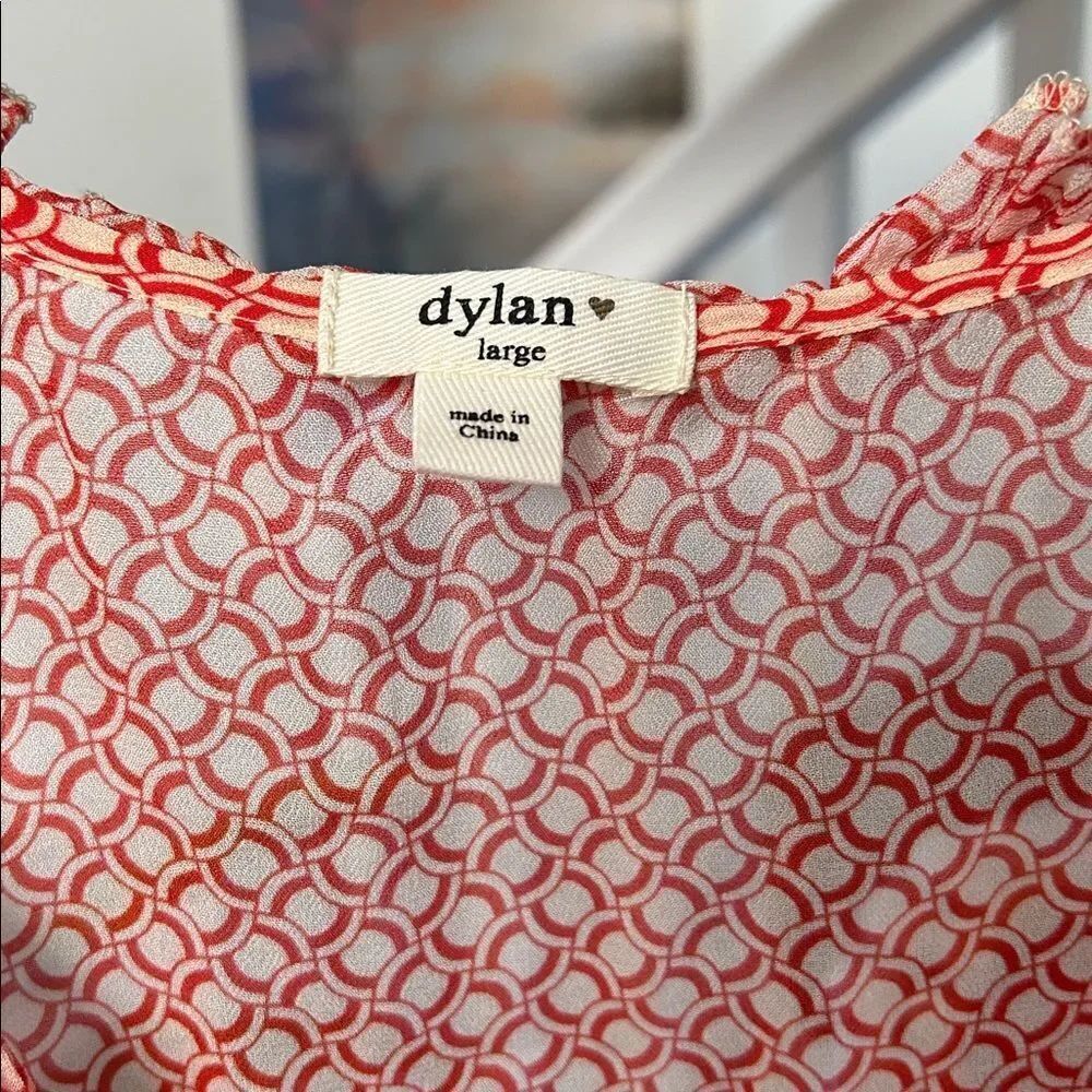 Dylan Red Geometric Blouse - Picture 2 of 3